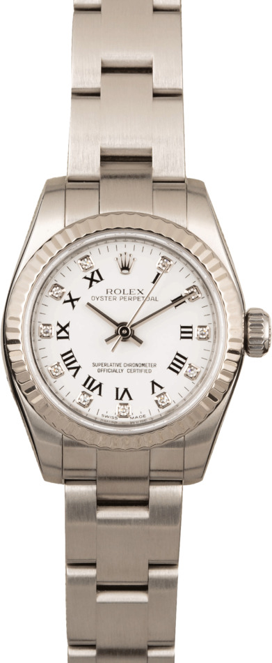 Rolex Lady Oyster Perpetual 176234 White Diamond Dial