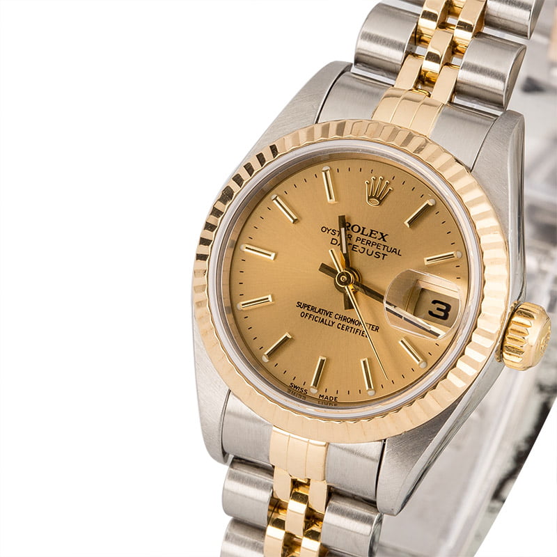 PreOwned Rolex Datejust 79173 Champagne Dial Jubilee Band