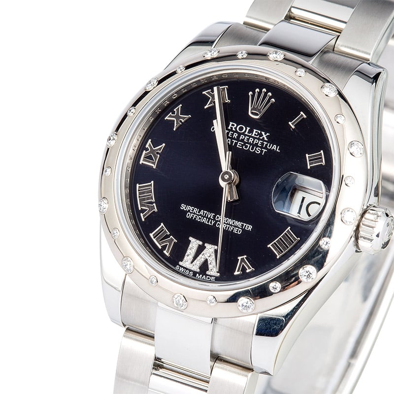Rolex Mid-size Datejust Diamond 178344 Purple