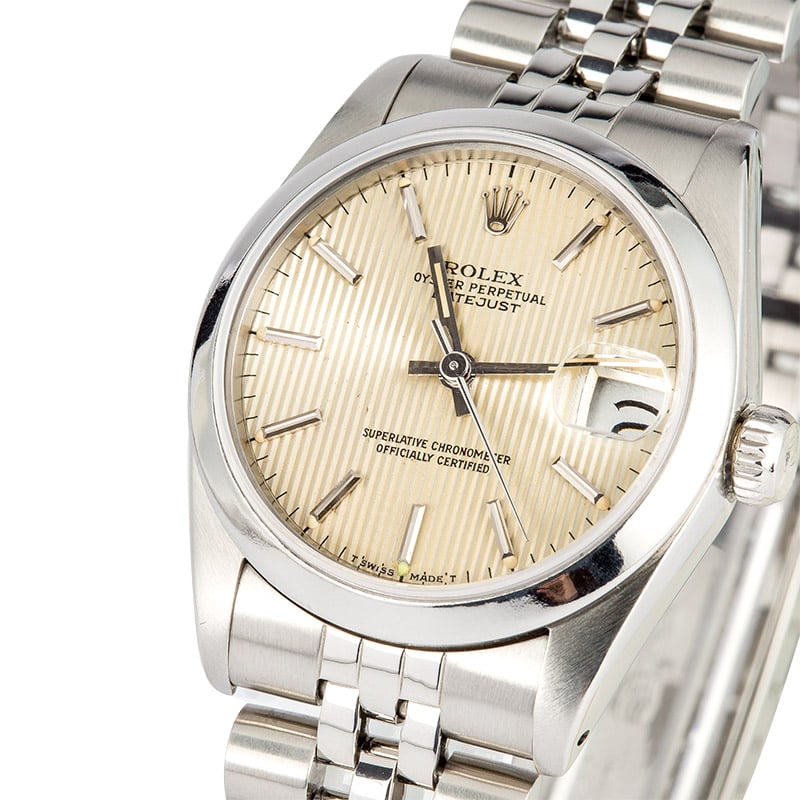 Rolex 31mm Datejust 68240 Tapestry Dial