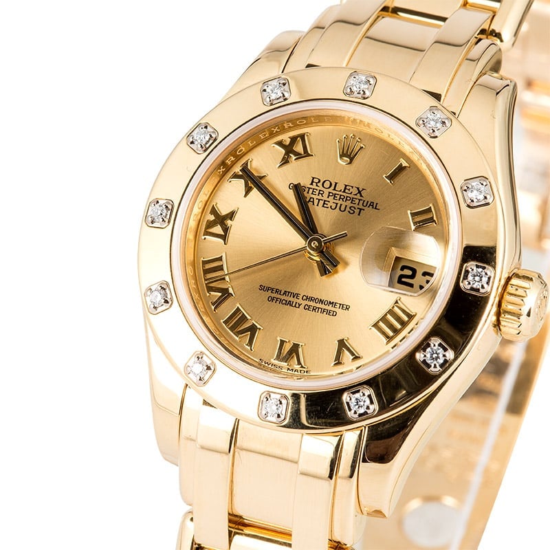Ladies Rolex Pearlmaster 80318 Yellow Gold