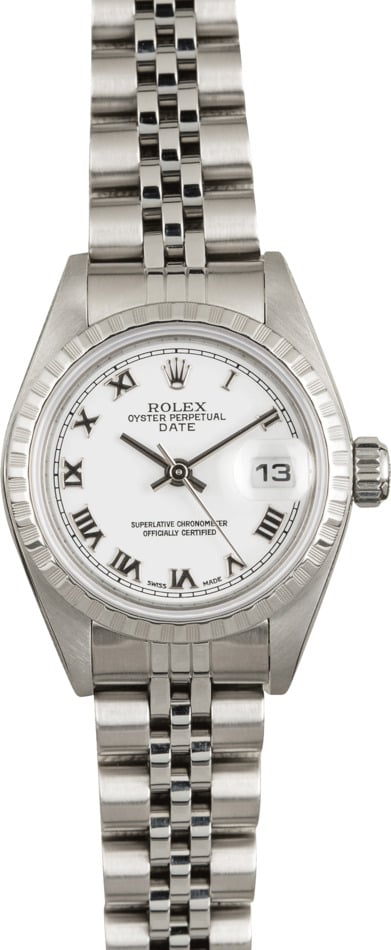 Rolex Date 79240 White Roman Dial