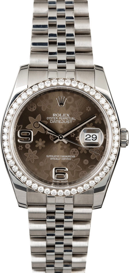 Rolex Datejust 116244 Bronze Floral Dial