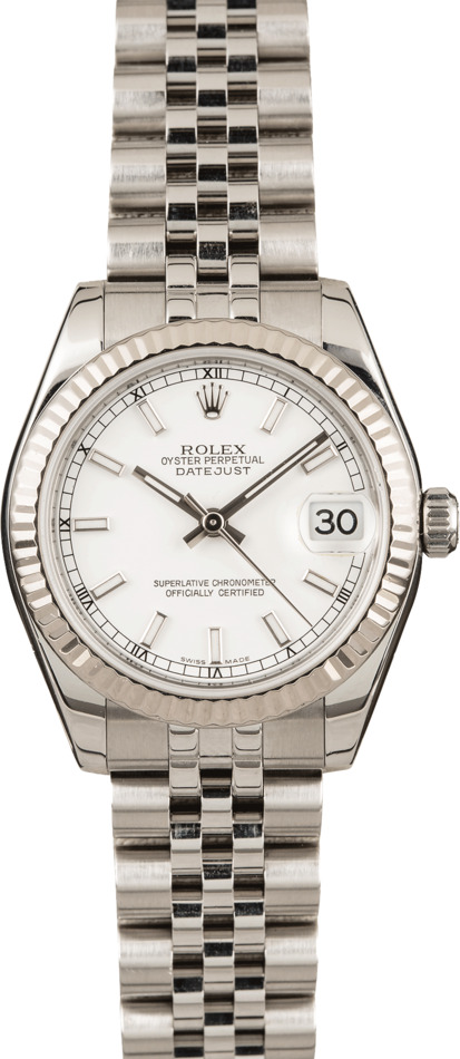 Rolex Mid-Size Datejust 178274 White Dial