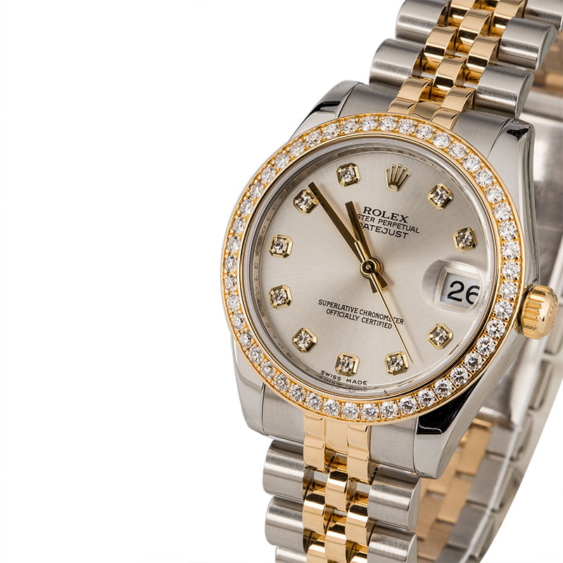 Rolex Datejust 178383 Mid-Size with Diamonds
