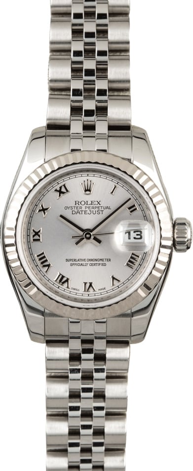 Used Rolex Lady Datejust 179174 Rhodium Dial