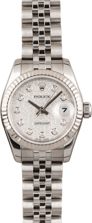 Used Rolex Lady Datejust 179174 Silver Jubilee Diamond Dial