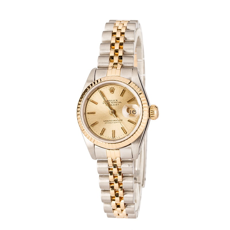 Pre-Owned Rolex Ladies Datejust 69173 Champagne