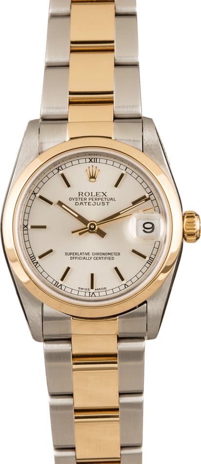 Used Rolex Mid-size Datejust 78243 Silver Dial