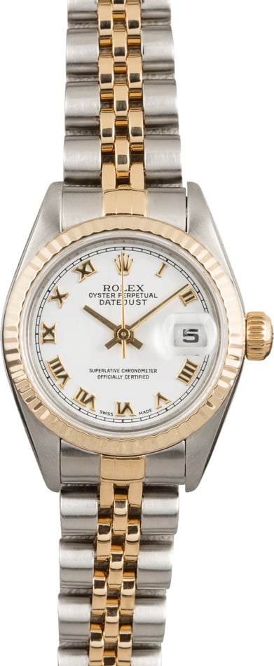 Pre Owned Rolex Datejust 79173 White Roman Dial