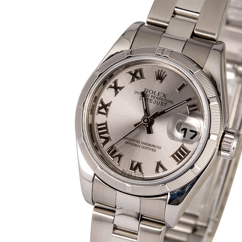 Ladies Rolex Datejust 79190 Silver Roman Dial