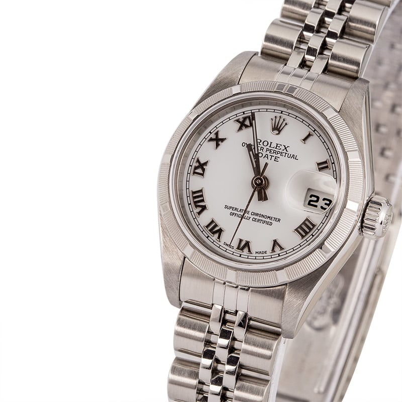 Pre-Owned Rolex Ladies Datejust 79190 White Roman Dial