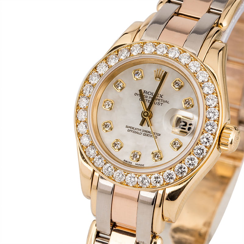 Rolex Pearlmaster 69298 Mother of Pearl Diamond Dial