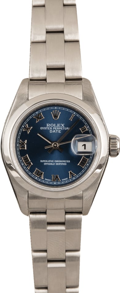 Pre Owned Rolex Ladies Date 79160 Blue Dial