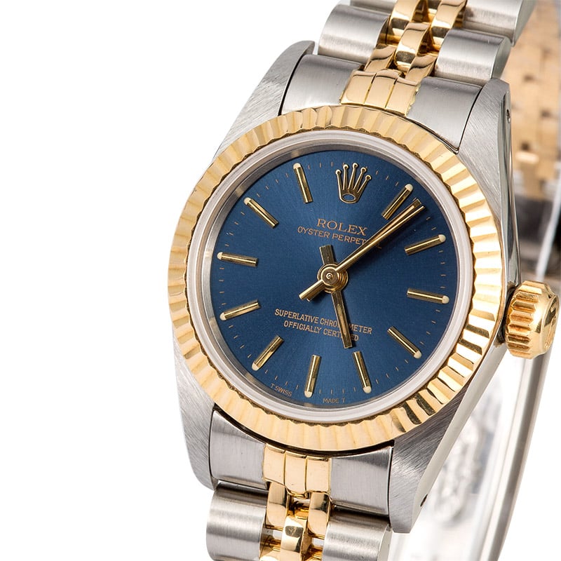 Rolex Ladies Oyster Perpetual 67193 Blue