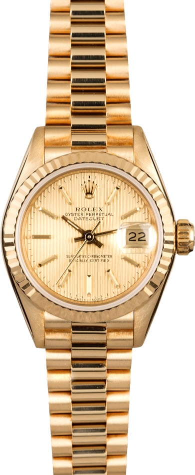 Rolex Ladies President 69178 Champagne Tapestry