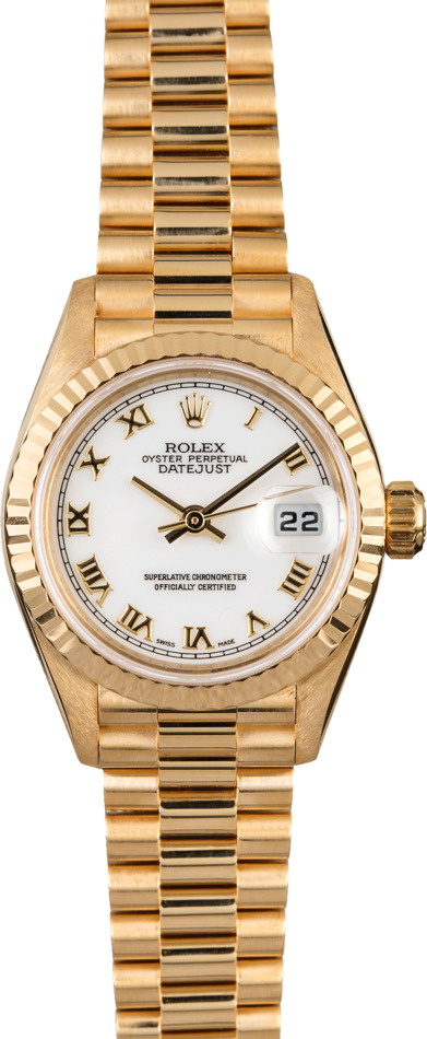 Rolex Ladies President 79178 White Roman Dial
