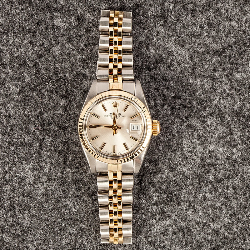 Pre Owned Rolex Date 6917 Silver Index Dial