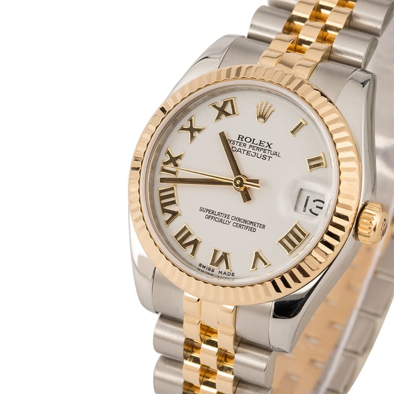 PreOwned Rolex Datejust 178273 White Roman Dial