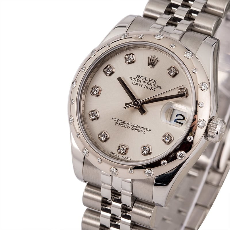PreOwned Rolex 178344 Datejust 31MM Diamond Dial and Bezel