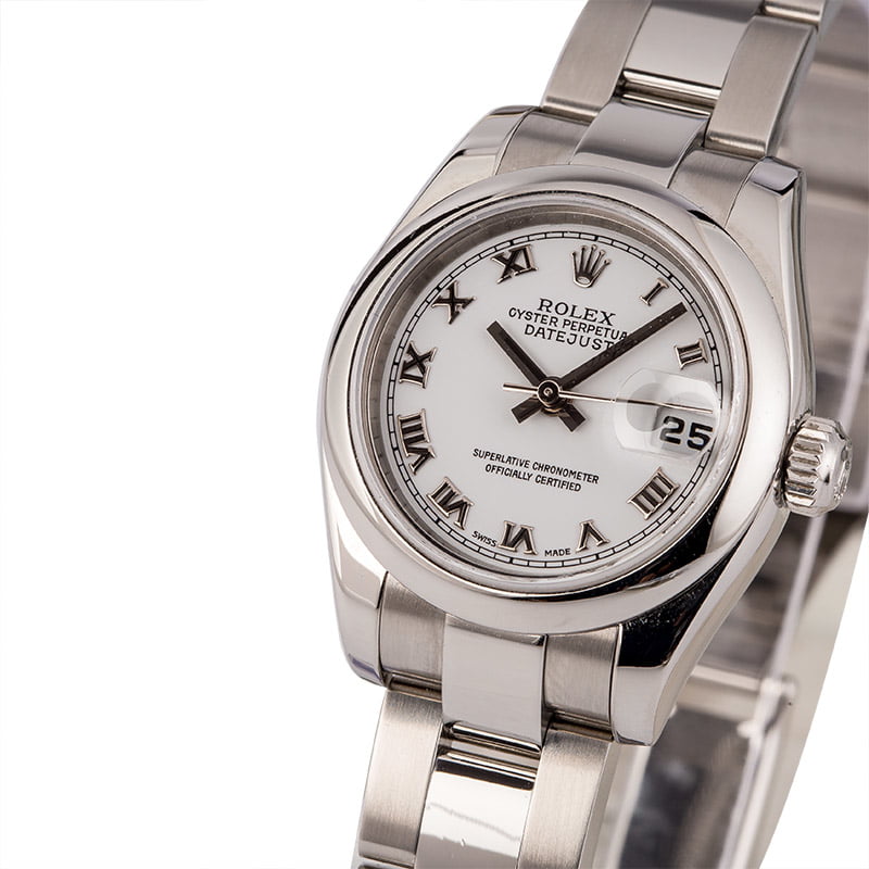 Pre-Owned Rolex Ladies Datejust 179160 White Roman Dial