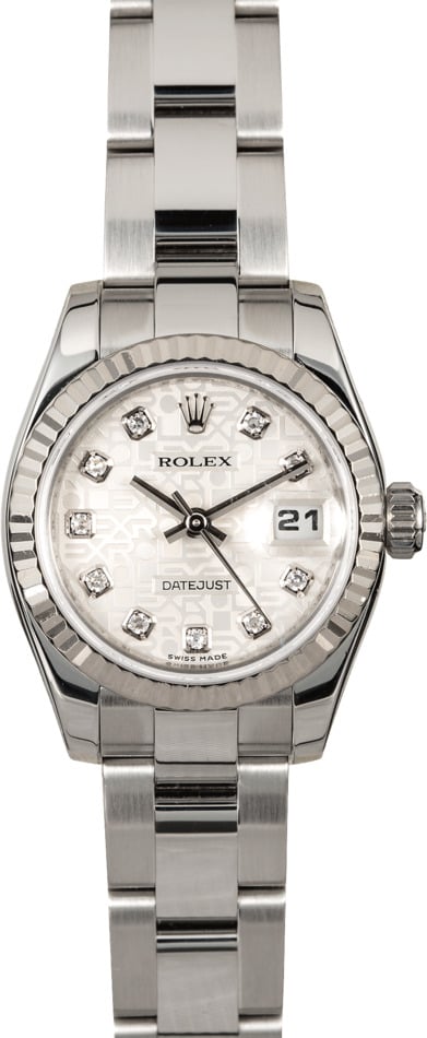 Rolex Ladies Datejust 179174 Silver Jubilee Diamond Dial