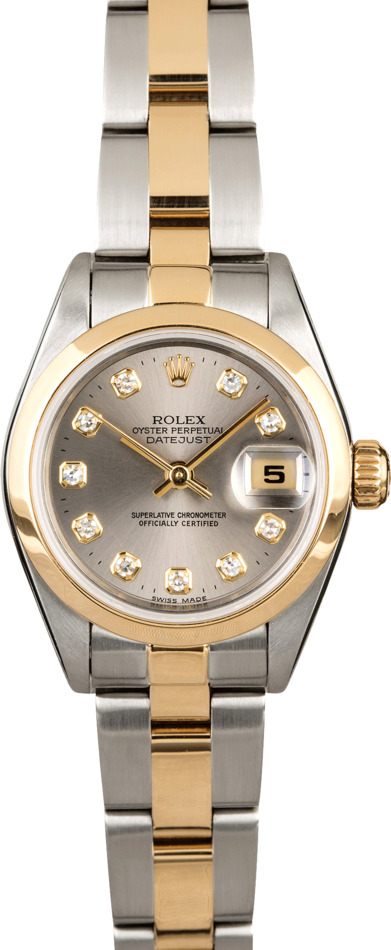 Ladies Rolex Datejust 79163 Rhodium Diamond Dial