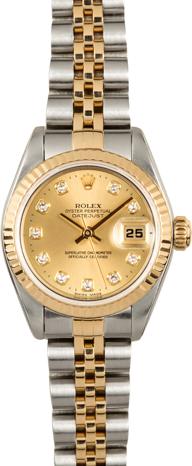Rolex Ladies Datejust 79173 Champagne Diamond Dial