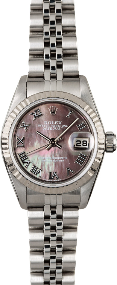 rolex datejust black mother of pearl
