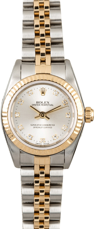 Women's Rolex Oyster Perpetual 76193 Diamonds