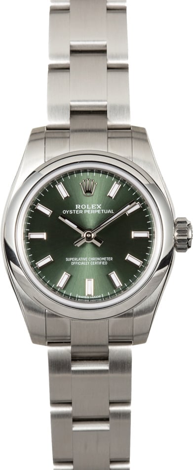Rolex Lady Oyster Perpetual 176200 Olive Green