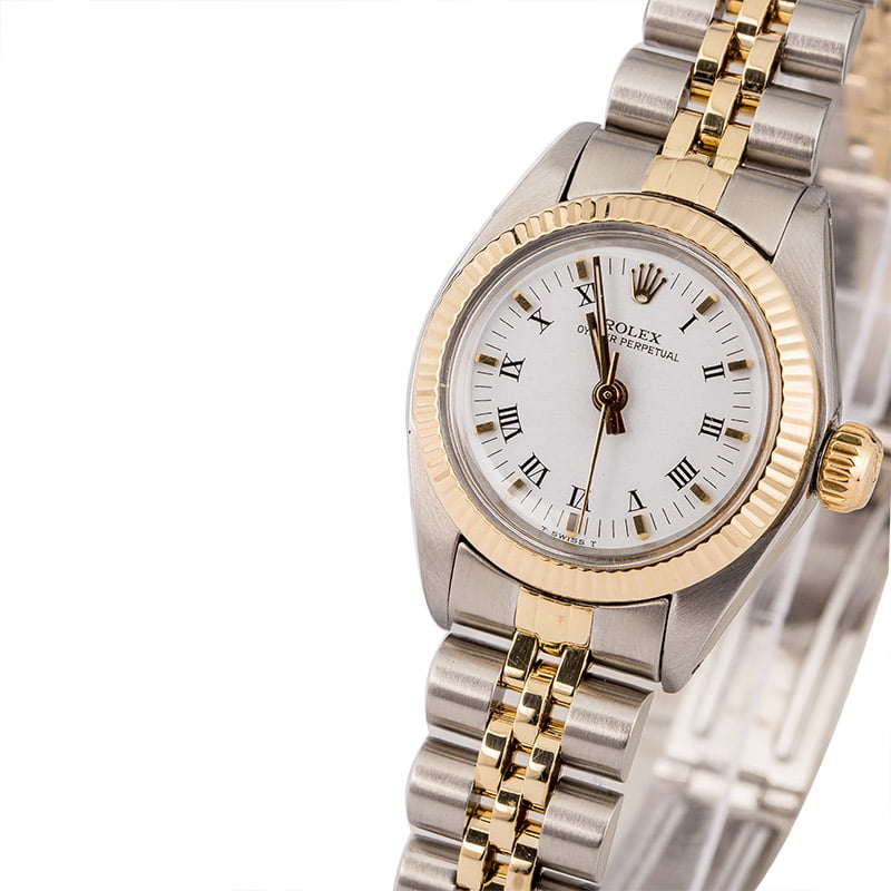 Pre-Owned Rolex Ladies Datejust 6719 White Roman Dial