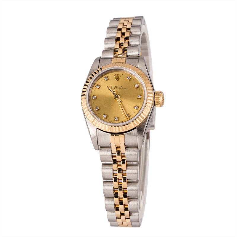 Ladies Rolex Oyster Perpetual 67193 Two-Tone