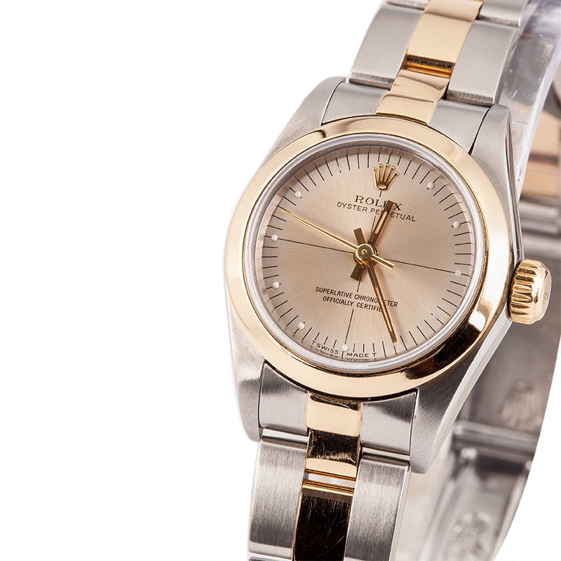 Rolex Lady Oyster Perpetual 67243 Silver Quadrant Dial
