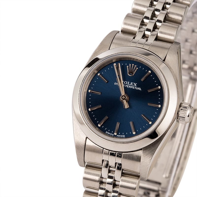 Rolex Oyster Perpetual 76080 Blue Dial