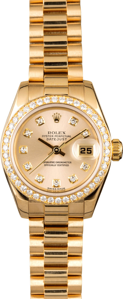 Ladies Rolex President 179138 with Diamonds