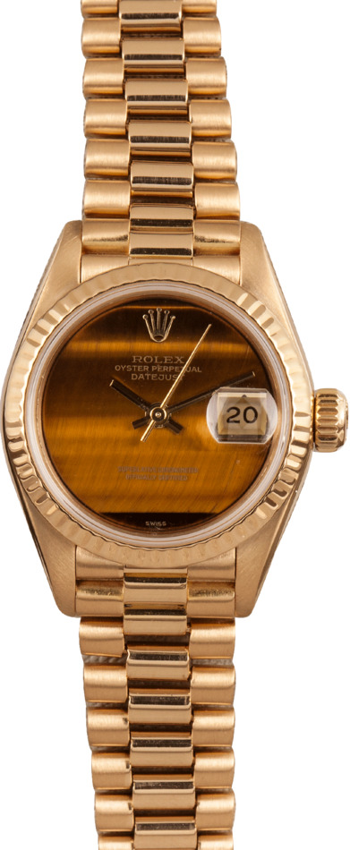Used Rolex Ladies Datejust 69178 Tiger Eye Dial T