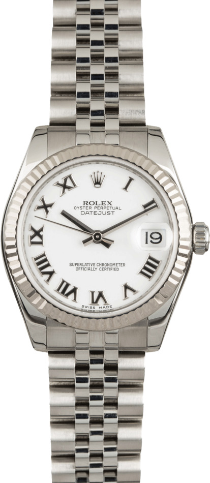 Pre-Owned Rolex Datejust 178274 White Roman Dial