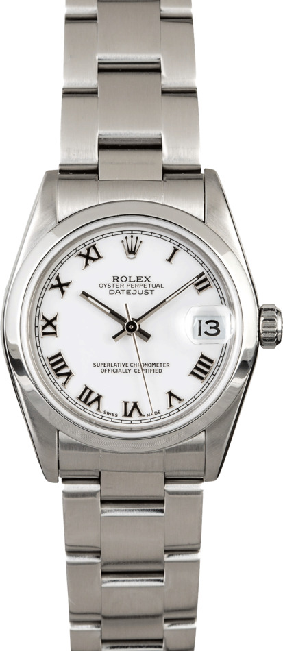 Rolex Mid-Size Datejust 78240 White Roman
