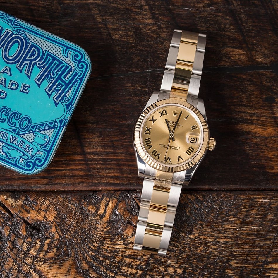 Mid-Size Rolex Datejust 178273 Two Tone Oyster