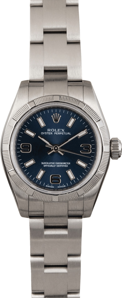Ladies Rolex Oyster Perpetual 176210 Blue Dial