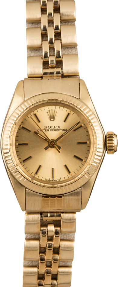 Used Ladies Gold Rolex Oyster Perpetual 6719