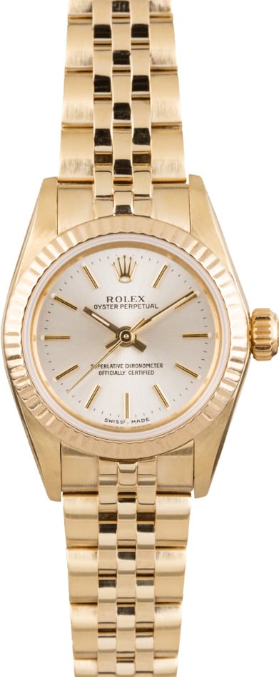 Pre Owned Ladies Gold Rolex Oyster Perpetual 67197