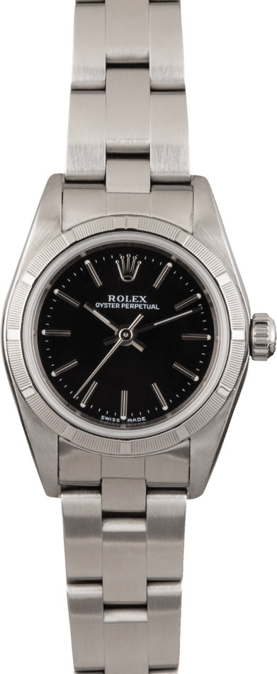 Rolex Oyster Perpetual 76030 Black Index Dial
