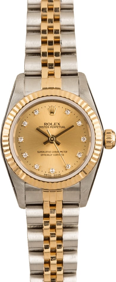 Used Rolex Oyster Perpetual 76193 Diamond Dial