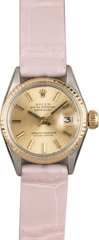 Pre Owned Rolex Datejust 6517 Leather Strap