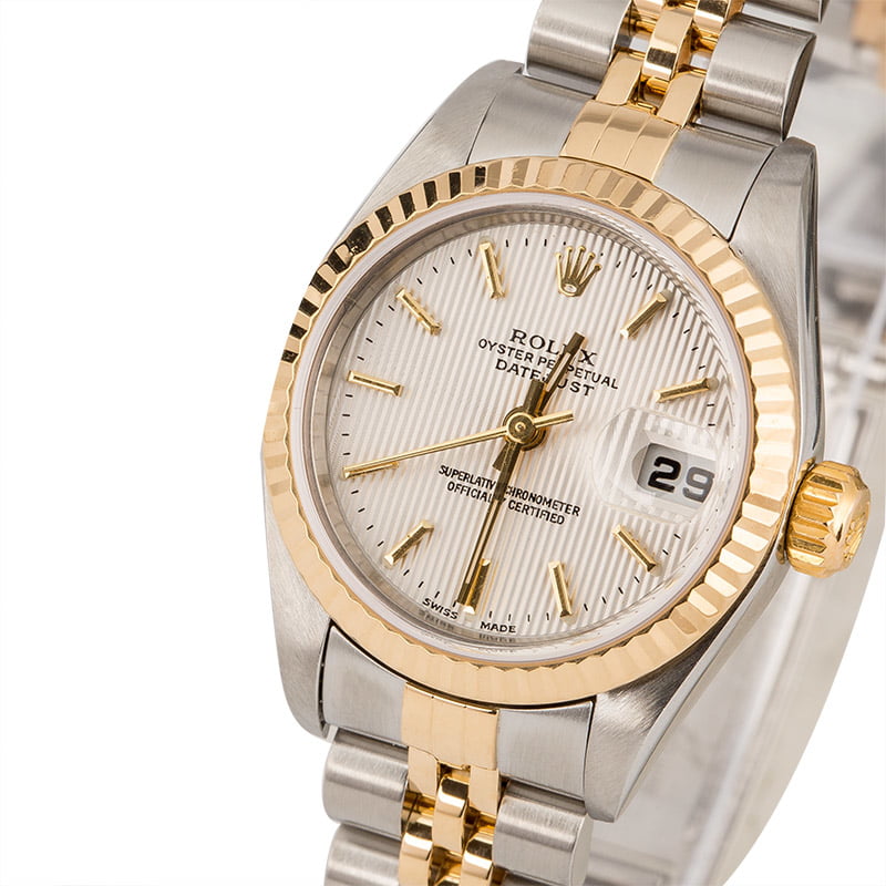 Used Rolex Datejust 79173 Silver Tapestry Dial