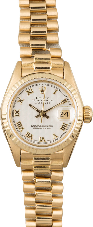Used Ladies Rolex Presidential 69178 Fluted Bezel