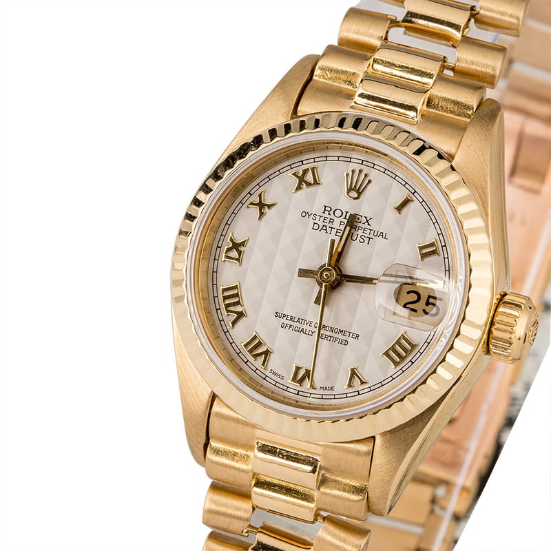 Used Ladies Rolex Presidential 69178 Fluted Bezel