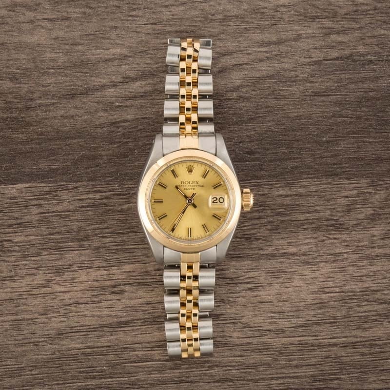 Ladies Rolex Date 6916 Champagne Dial